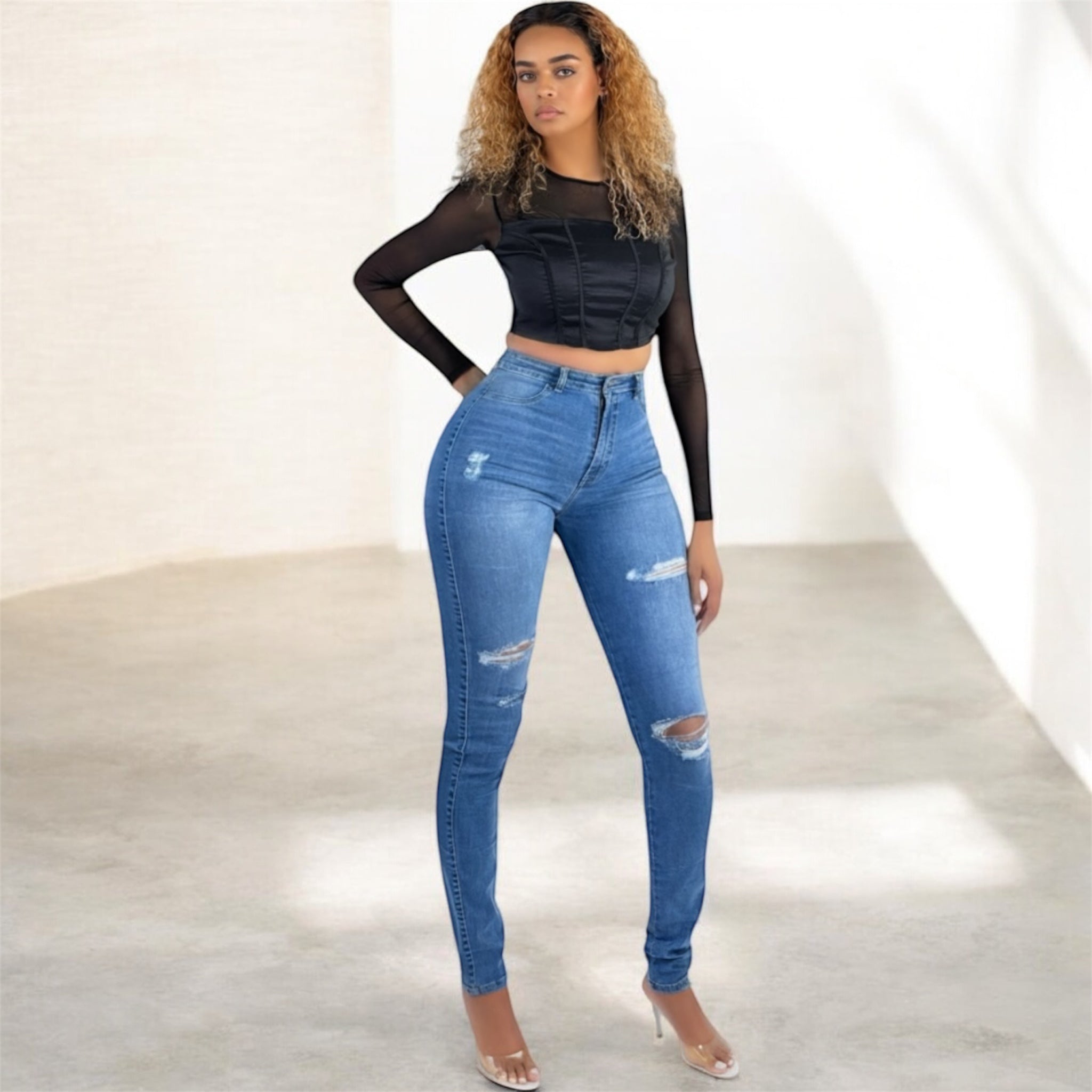 Torn Not Broken High-Waisted Denim