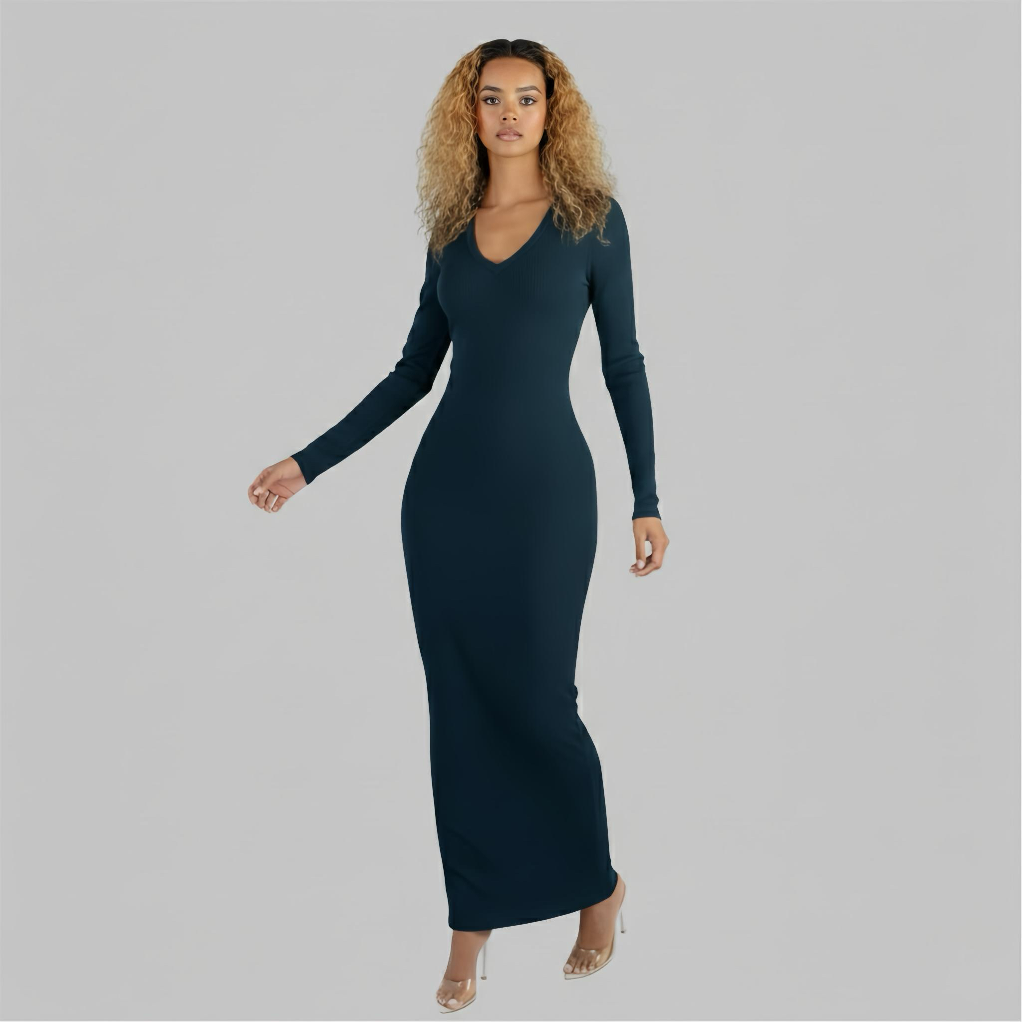 Morticia Empathy - Body-Con Maxi Dress
