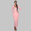 Morticia Pink - Body-Con Maxi Dress