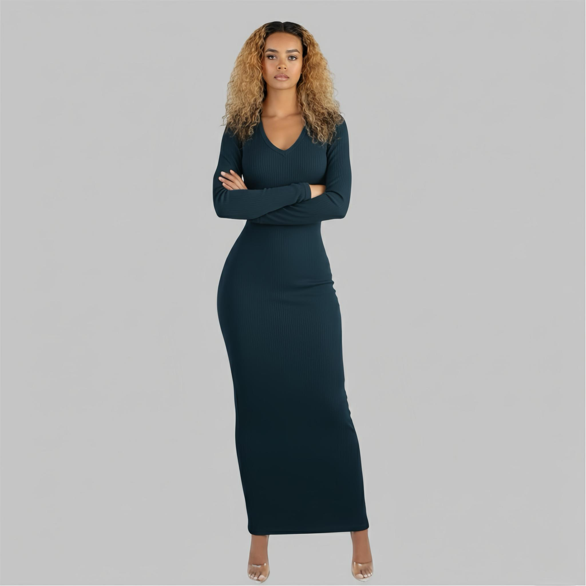 Morticia Empathy - Body-Con Maxi Dress
