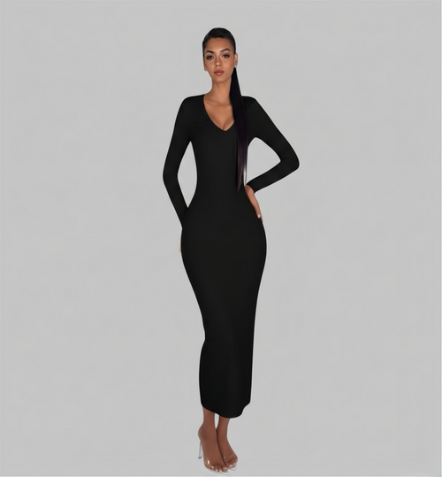 Morticia Black Diamond - Body-Con Maxi Dress