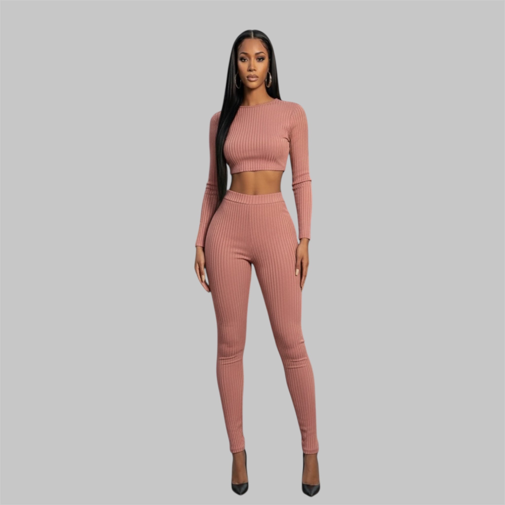 Antique Rose - Tummy-Tuck Leggings